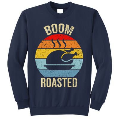 Turkey Boom Roasted Vintage Funny Holiday Sweatshirt