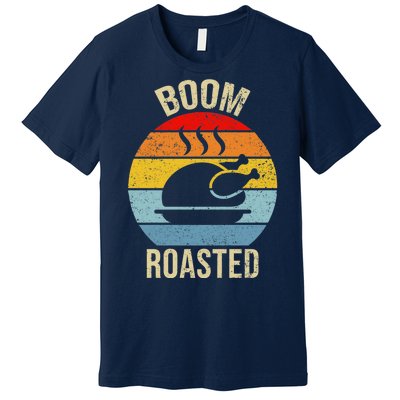 Turkey Boom Roasted Vintage Funny Holiday Premium T-Shirt