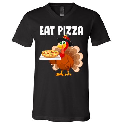 Turkey Eat Pizza Funny V-Neck T-Shirt