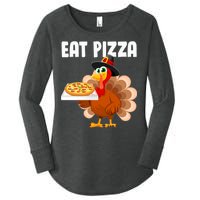 Turkey Eat Pizza Funny Women's Perfect Tri Tunic Long Sleeve Shirt