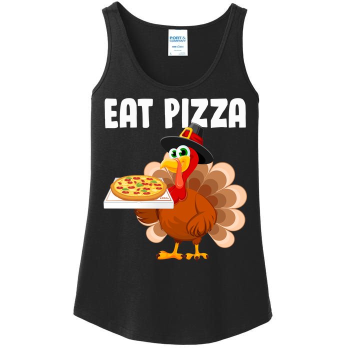 Turkey Eat Pizza Funny Ladies Essential Tank