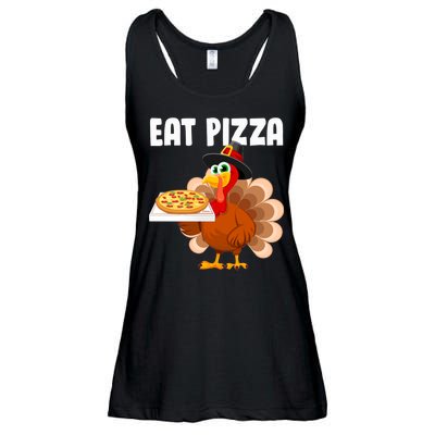 Turkey Eat Pizza Funny Ladies Essential Flowy Tank