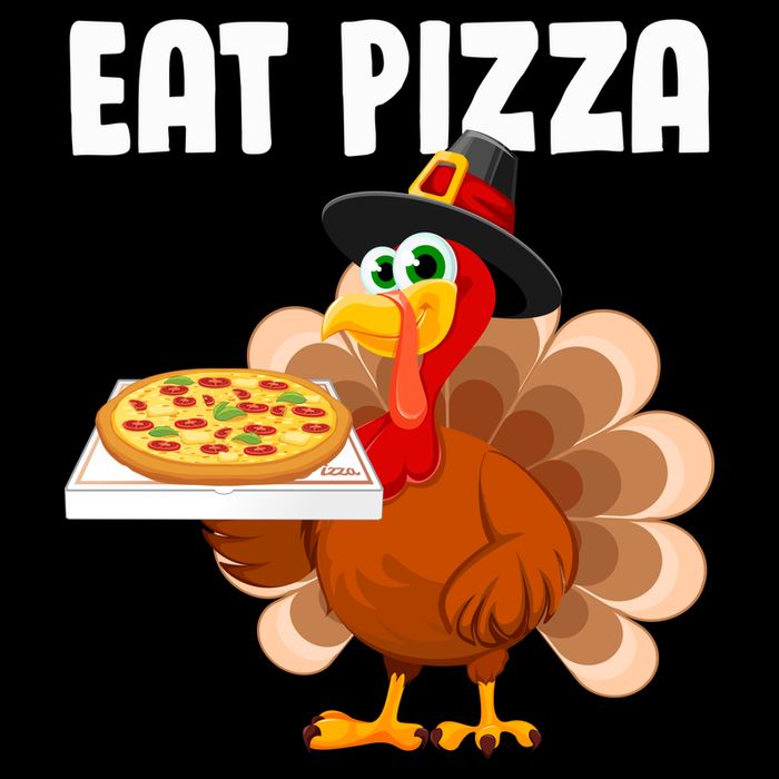 Turkey Eat Pizza Funny Cooling Performance Long Sleeve Crew