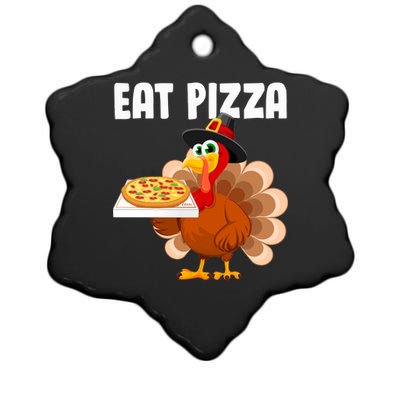 Turkey Eat Pizza Funny Ceramic Star Ornament