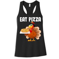 Turkey Eat Pizza Funny Women's Racerback Tank