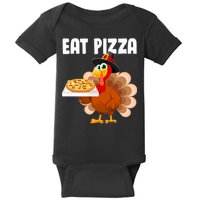 Turkey Eat Pizza Funny Baby Bodysuit