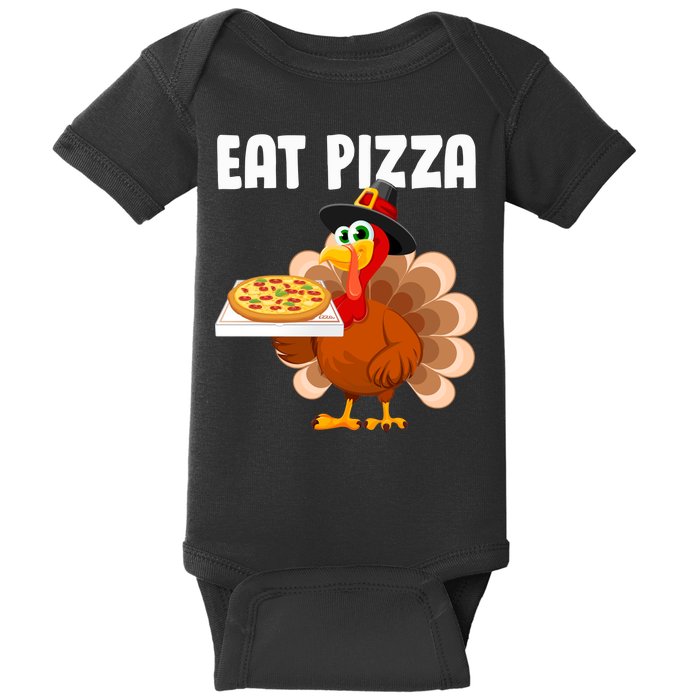 Turkey Eat Pizza Funny Baby Bodysuit