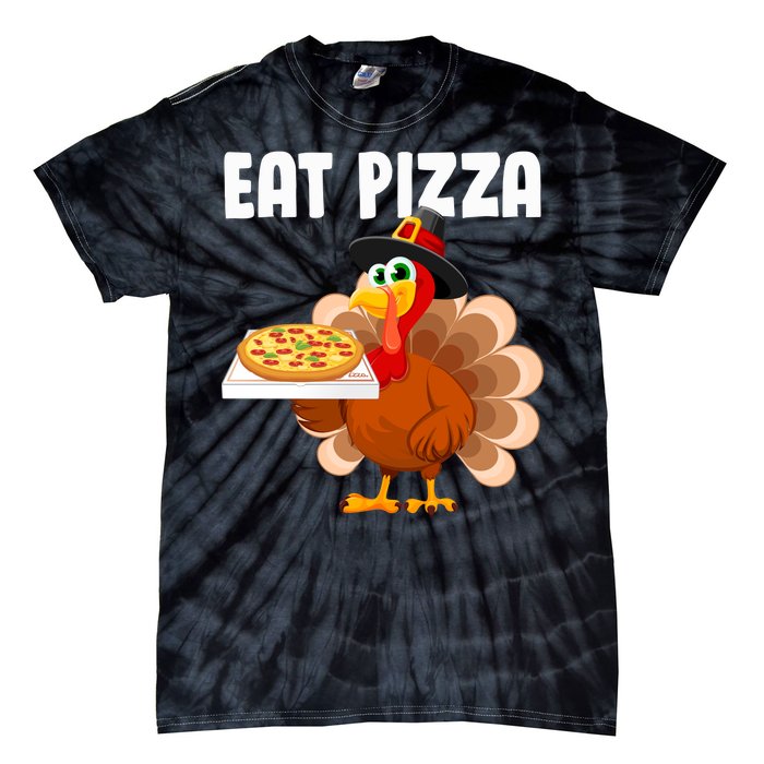 Turkey Eat Pizza Funny Tie-Dye T-Shirt