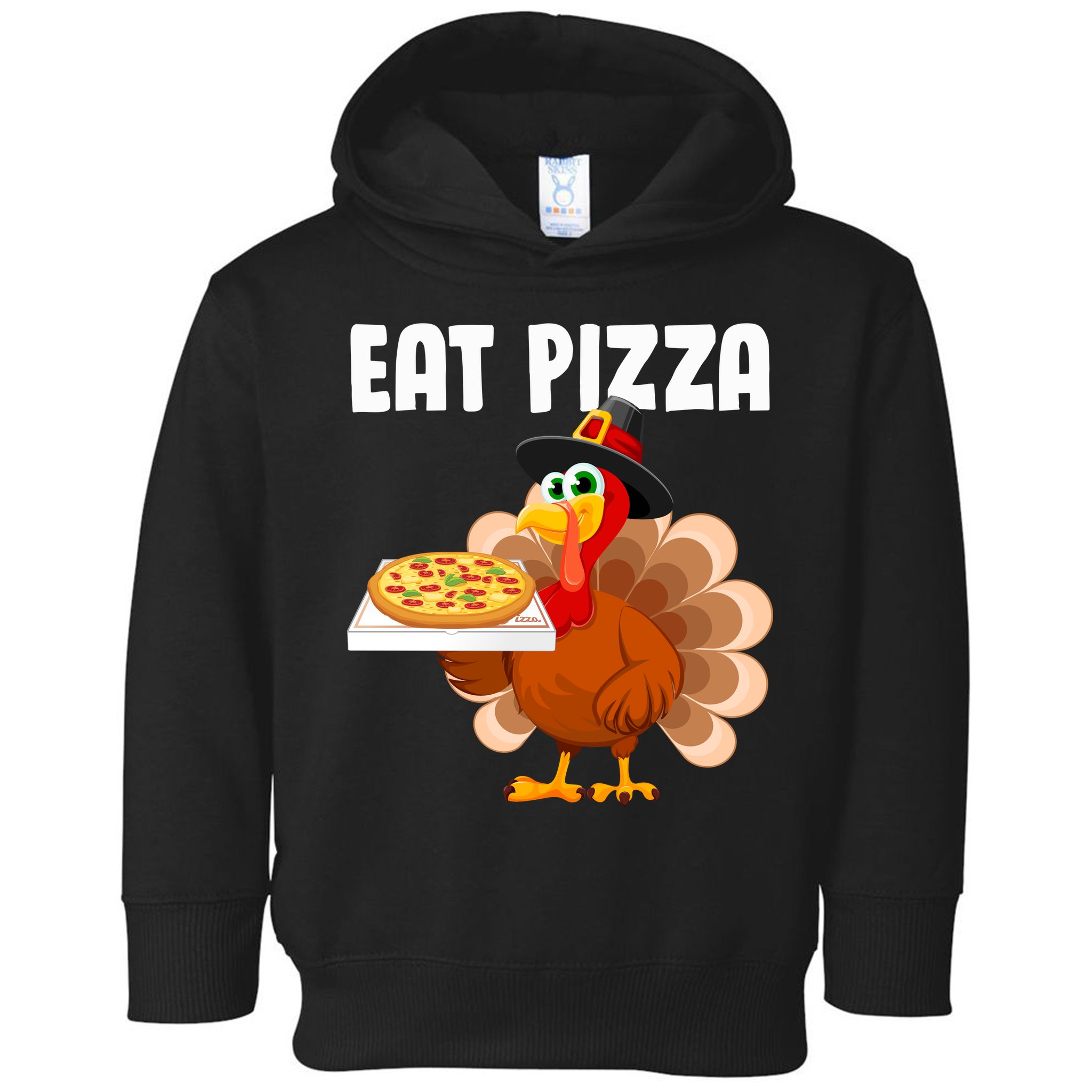 Turkey Eat Pizza Funny Toddler Hoodie