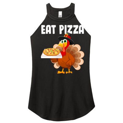 Turkey Eat Pizza Funny Women's Perfect Tri Rocker Tank