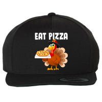 Turkey Eat Pizza Funny Wool Snapback Cap