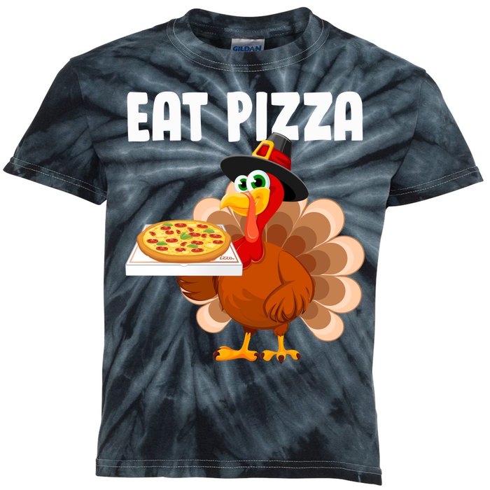 Turkey Eat Pizza Funny Kids Tie-Dye T-Shirt