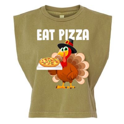 Turkey Eat Pizza Funny Garment-Dyed Women's Muscle Tee