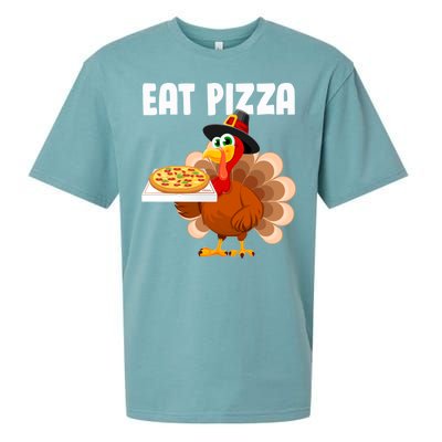 Turkey Eat Pizza Funny Sueded Cloud Jersey T-Shirt