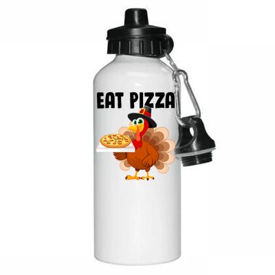 Turkey Eat Pizza Funny Aluminum Water Bottle