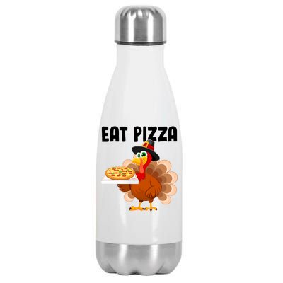 Turkey Eat Pizza Funny Stainless Steel Insulated Water Bottle