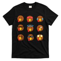 Turkey Emoji's Funny Thanksgiving  T-Shirt