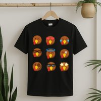 Turkey Emoji's Funny Thanksgiving  T-Shirt