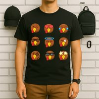 Turkey Emoji's Funny Thanksgiving  T-Shirt