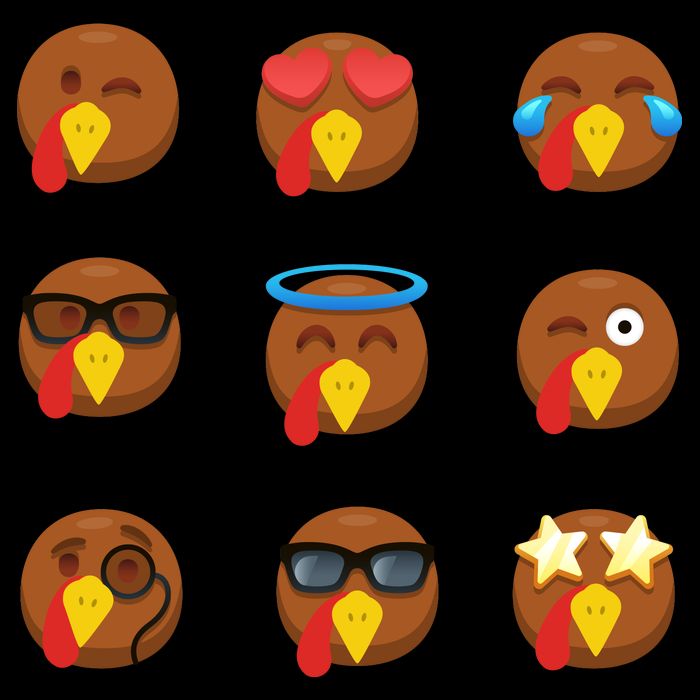 Turkey Emoji's Funny Thanksgiving  T-Shirt