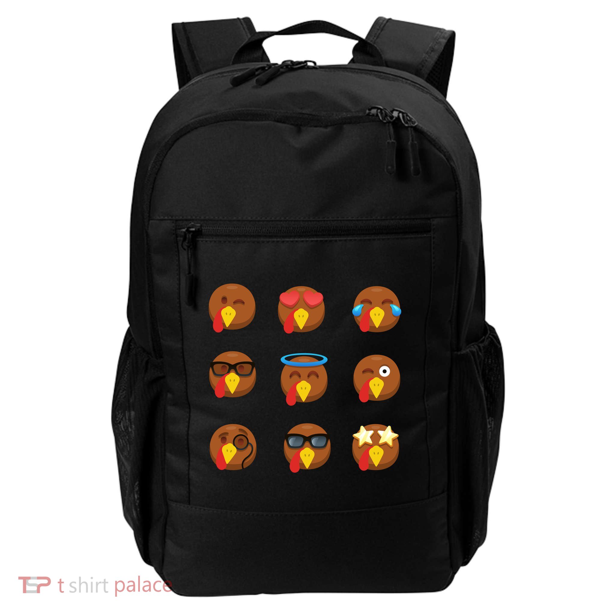 Turkey Emoji's Funny Thanksgiving  Daily Commute Backpack