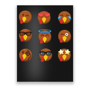 Turkey Emoji's Funny Thanksgiving  Poster