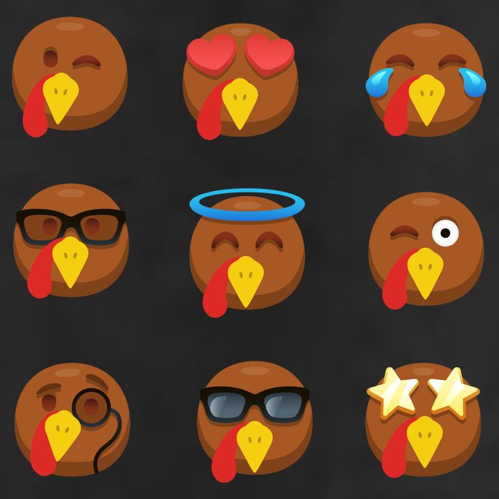 Turkey Emoji's Funny Thanksgiving  25L Jumbo Tote