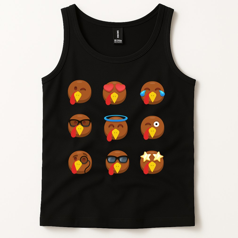 Turkey Emoji's Funny Thanksgiving  Tank Top