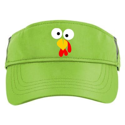 Turkey Face Funny Thanksgiving Day Adult Drive Performance Visor