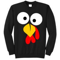 Turkey Face Funny Thanksgiving Day Sweatshirt