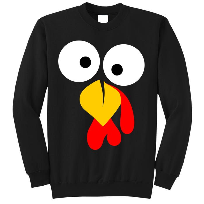 Turkey Face Funny Thanksgiving Day Sweatshirt