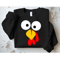 Turkey Face Funny Thanksgiving Day Sweatshirt