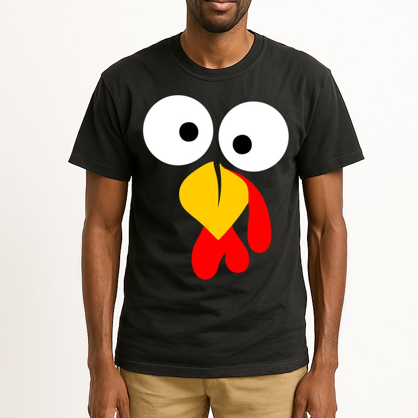 Turkey Face Funny Thanksgiving Day Tall T-Shirt