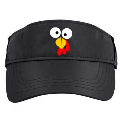 Turkey Face Funny Thanksgiving Day Adult Drive Performance Visor