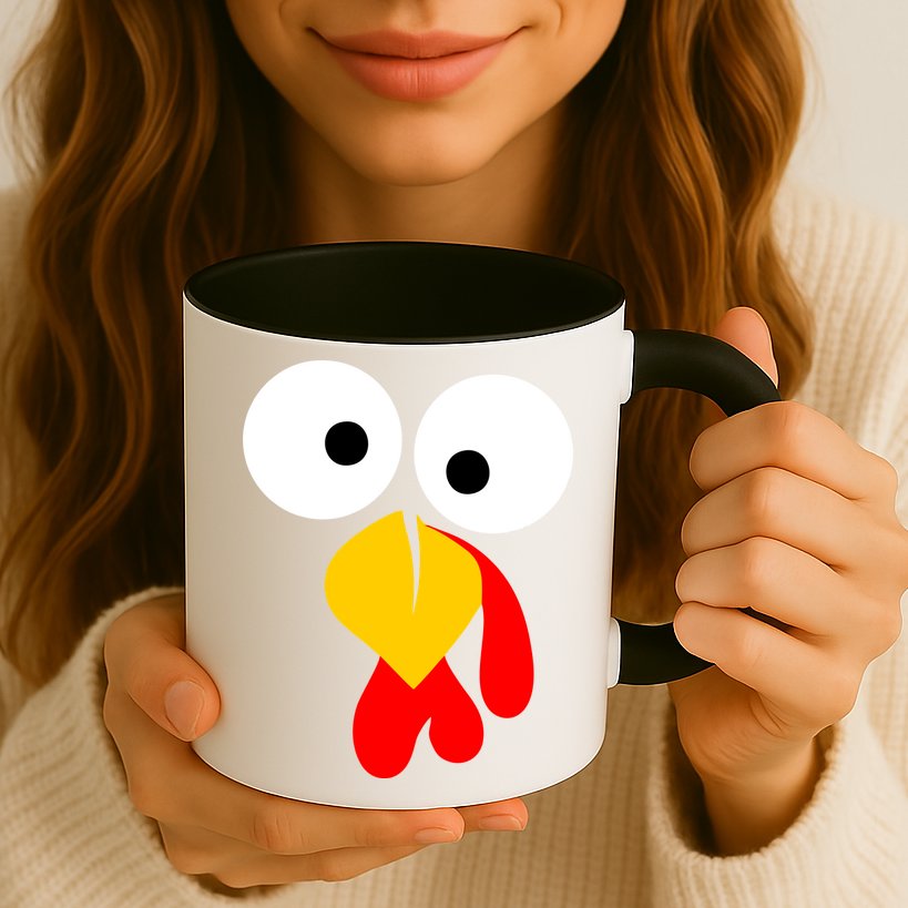 Turkey Face Funny Thanksgiving Day Mug