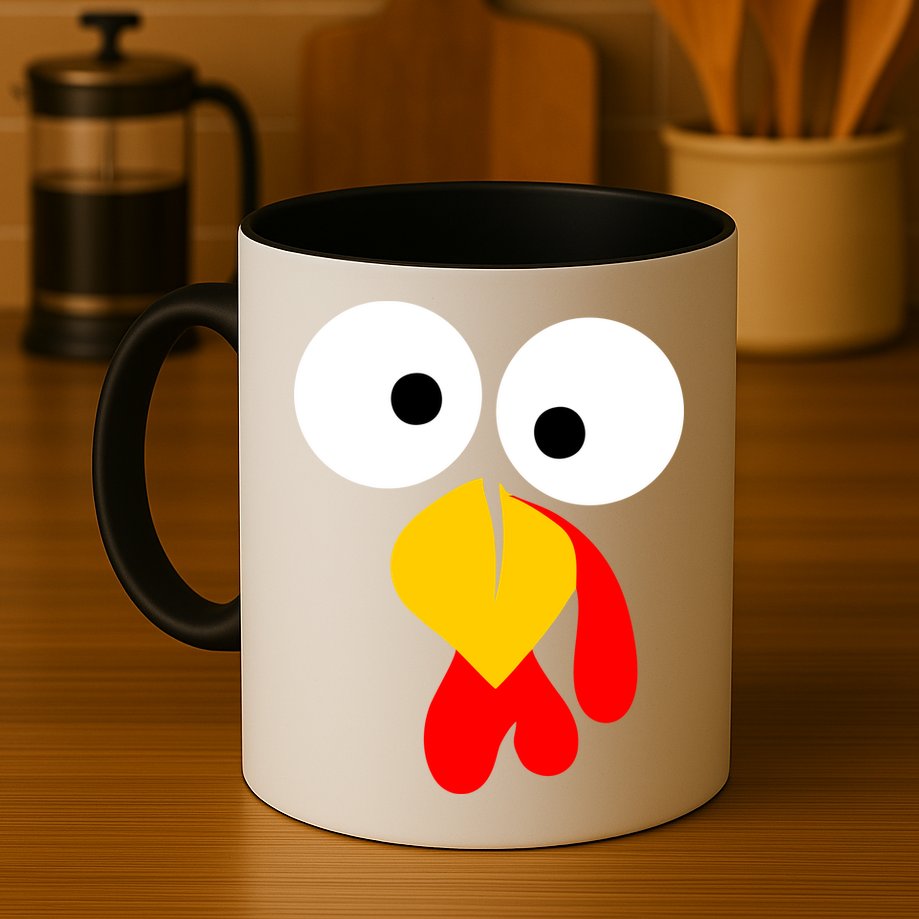 Turkey Face Funny Thanksgiving Day Mug