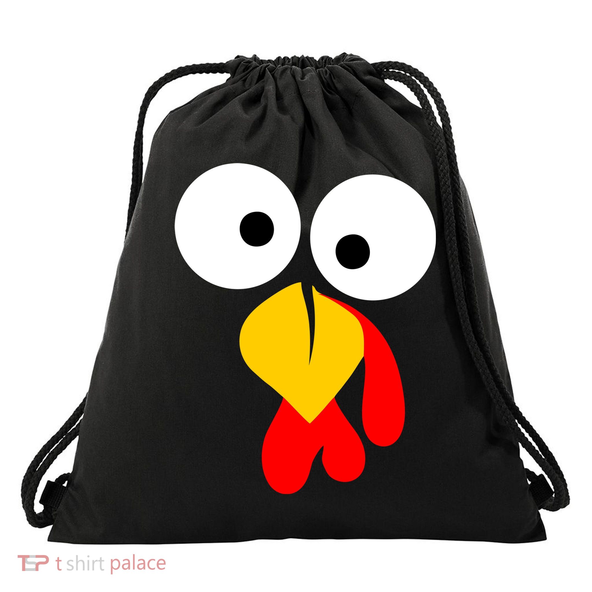 Turkey Face Funny Thanksgiving Day Drawstring Bag