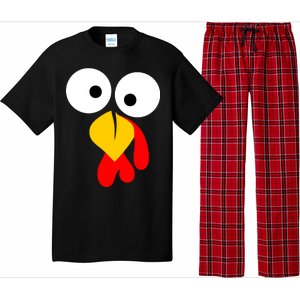 Turkey Face Funny Thanksgiving Day Pajama Set