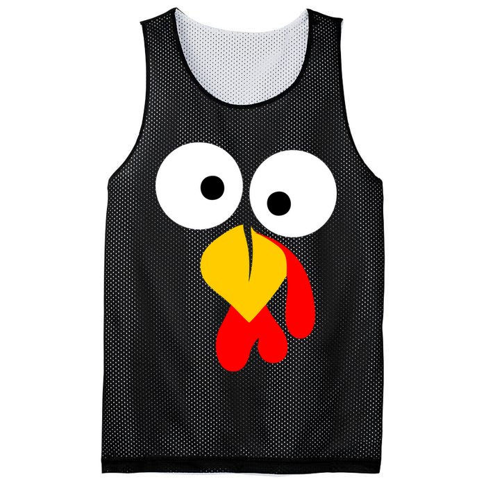 Turkey Face Funny Thanksgiving Day Mesh Reversible Basketball Jersey Tank