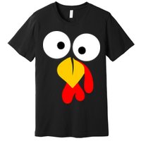 Turkey Face Funny Thanksgiving Day Premium T-Shirt