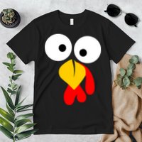 Turkey Face Funny Thanksgiving Day Premium T-Shirt