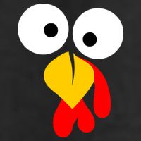 Turkey Face Funny Thanksgiving Day Golf Towel