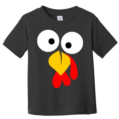 Turkey Face Funny Thanksgiving Day Toddler T-Shirt