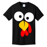 Turkey Face Funny Thanksgiving Day Kids T-Shirt