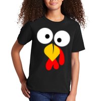 Turkey Face Funny Thanksgiving Day Kids T-Shirt