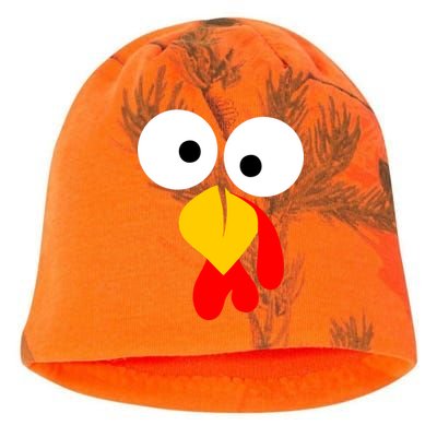 Turkey Face Funny Thanksgiving Day Kati - Camo Knit Beanie