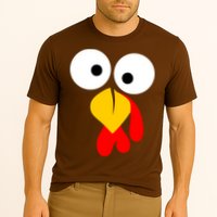 Turkey Face Funny Thanksgiving Day Cooling Performance Crew T-Shirt