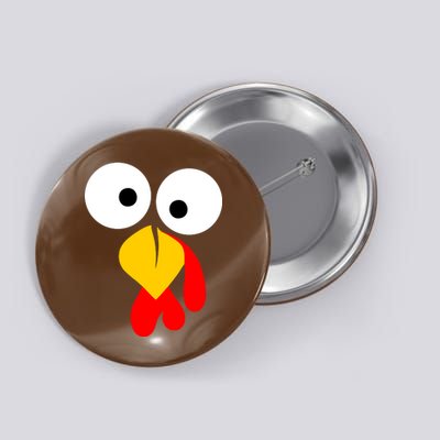 Turkey Face Funny Thanksgiving Day Button