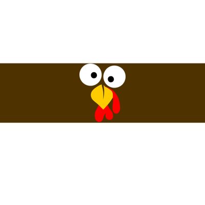 Turkey Face Funny Thanksgiving Day Bumper Sticker