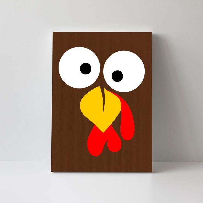 Turkey Face Funny Thanksgiving Day Canvas